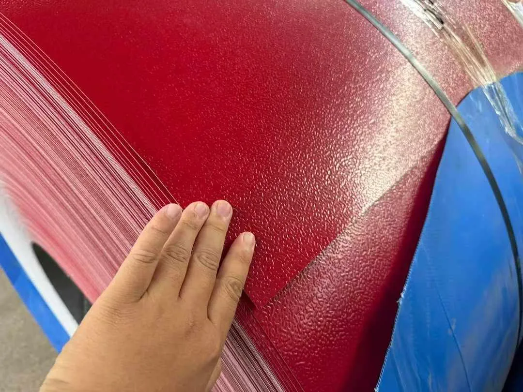 Pre-shipment quality control for Wrinkle Textured PPGI Coil - Embossed Matte Color GI