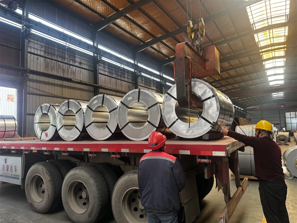 Seaworthy export packaging of 25% Aluminum-Zinc Steel Coil - ZAM / Galfan Alternative